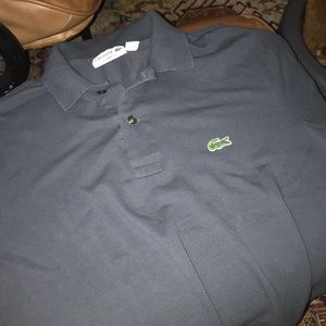 Lacoste Short Sleeve Black Polo